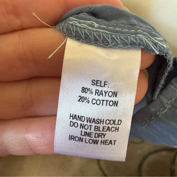 Lulus | Happy Tiers Denim Blue Striped Puff Sleeve Midi Dress - Picture 4 of 7